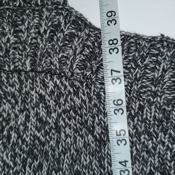 RD Style Oversized Pullover Knit Turtleneck Poncho with Sleeves Small Lagenlook - Picture 7 of 8